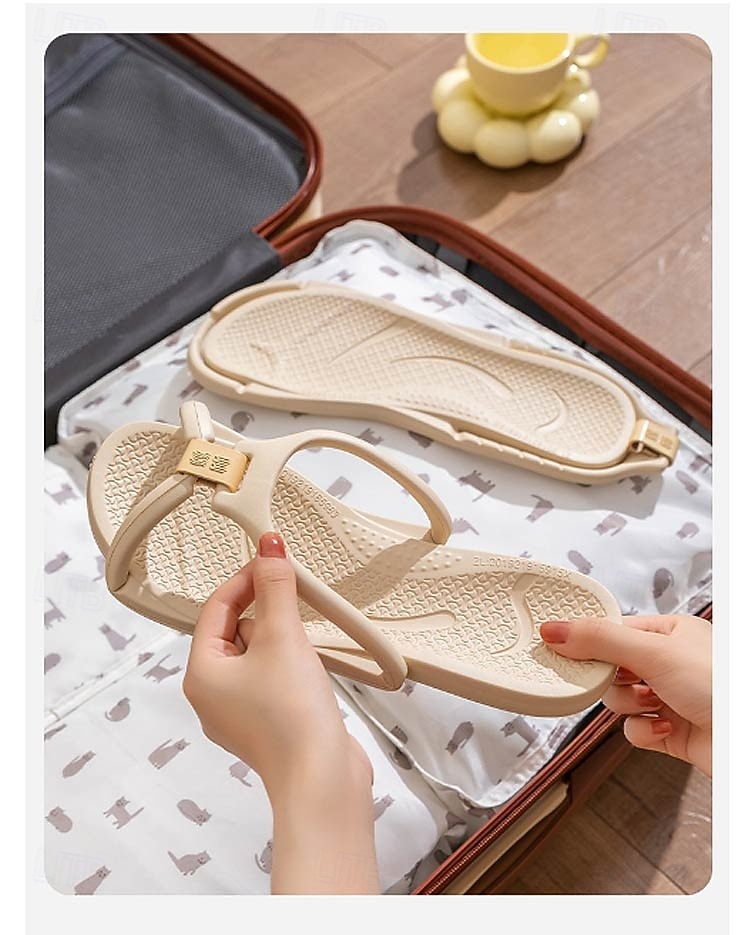 Дорожные домашние тапочки для пар легкие EVA нескользящие тапочки удобные тапочки с мягкой подошвой складные тапочки для мужчин и женщин с плоскостопием 2025 - $15.99 –P5