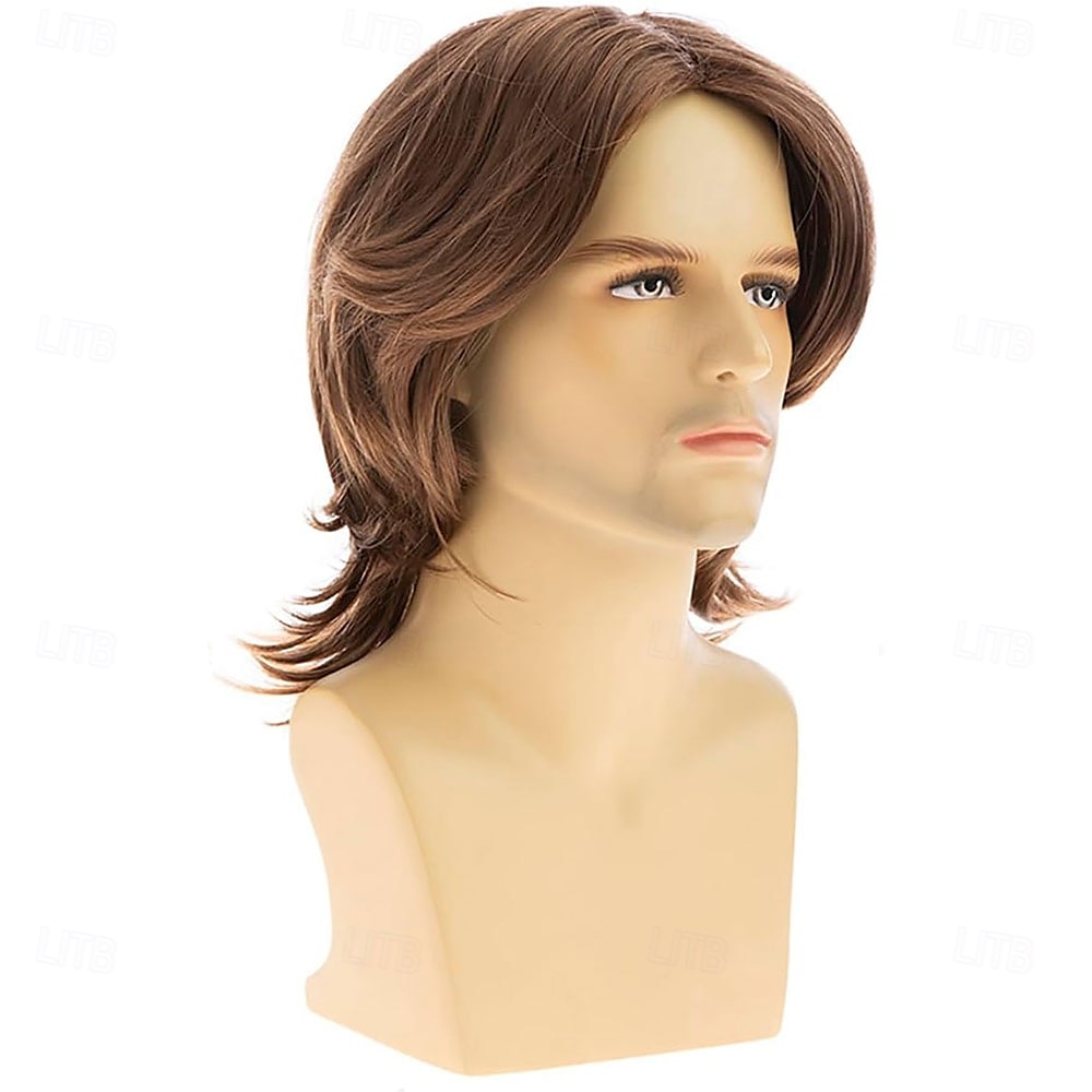 męska peruka brązowa krótka peruka syntetyczna cosplay kostium halloween włosy na przebranie 2025 - AU $34.19 –P5