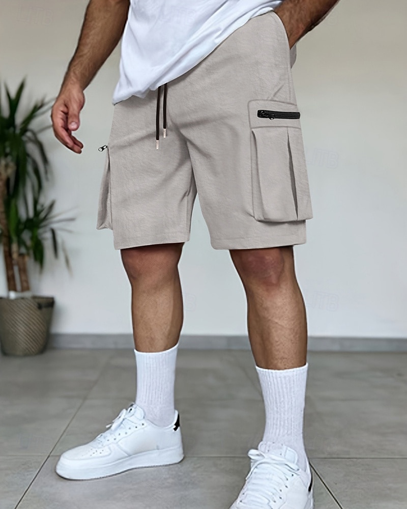 Per uomo Pantaloncini cargo Shorts Pantaloncini Estivi Coulisse Elastico in vita Multi-tasche Semplice Comodità Indossabile Lunghezza al ginocchio All'aperto Sport Quotidiano Moda Casual Nero Marrone del 2025 a $22.99 –P4