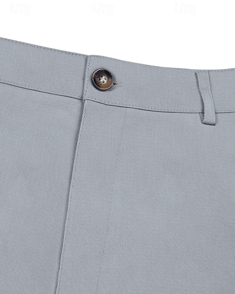 Homens Social chinês Calça Chino Bolsos Tecido Conforto Diário O negócio Estilo Clássico Preto Vinho Micro-Elástica de 2026 por $29.99 –P3