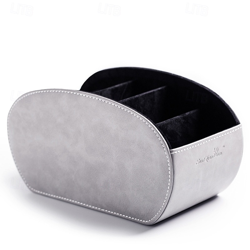 Fernbedienungs-Organizerbox aus PU-Leder, multifunktionaler Make-up- und Schreibtisch-Organizer, Aufbewahrungsbox für Zuhause mit Fächern für Wohnzimmer und Schlafzimmer 2025 - $23.99 –P8