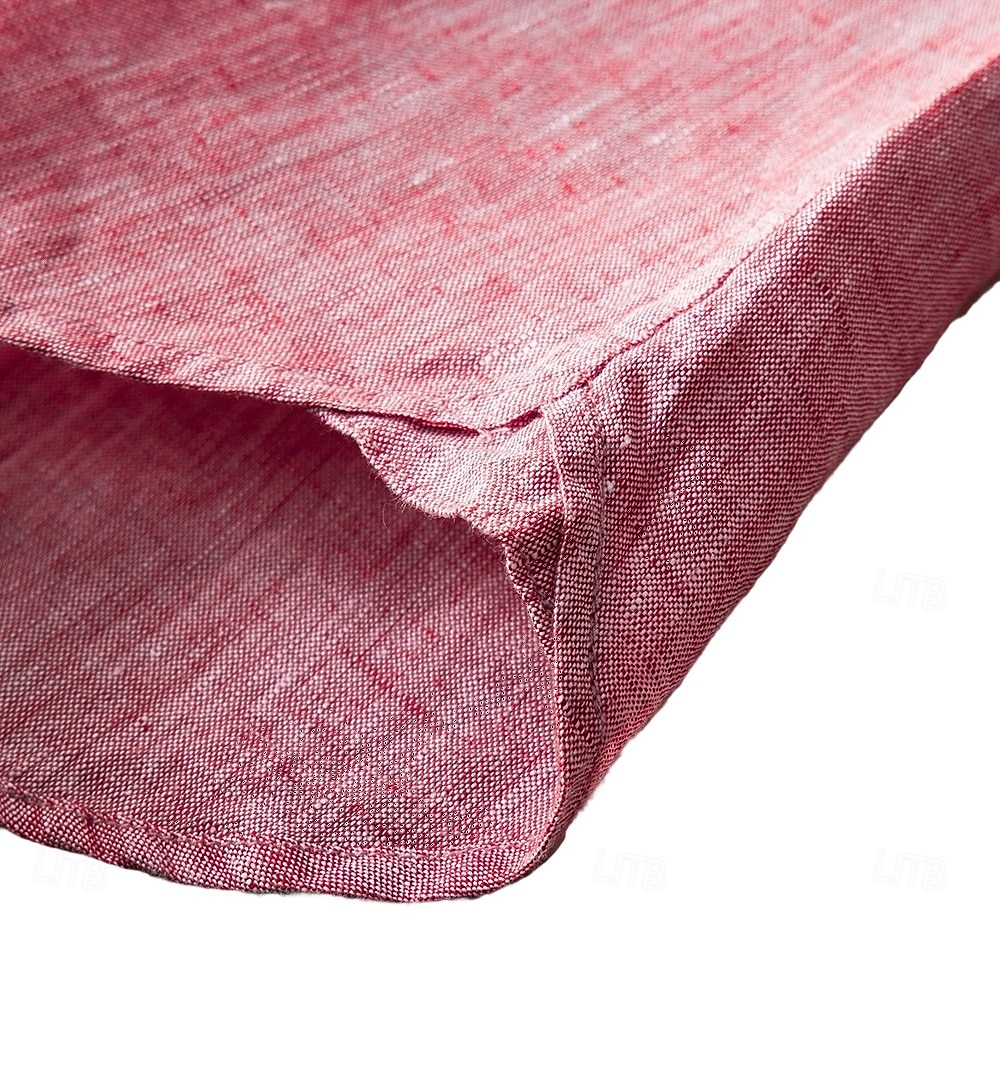 miesten 100% pellavapaita nappikauluspaita vapaa-ajan paita yksivärinen muodollinen rento valkoinen vaaleanvihreä punainen tummansininen pitkähihainen turndown-paita kesä talvivaatteet vaatteet yksiväriset 2025 - $46.99 –P22