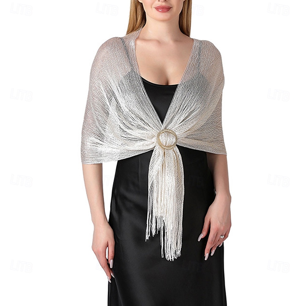 Châle élégant de protection solaire sans manches en polyester pour femmes avec couleur unie pour le mariage en été de 2025 ? $20.99 –P24