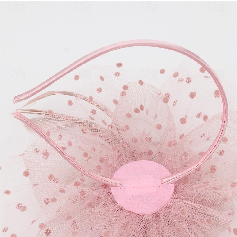 Fascinator-Hut, Feder-Stirnband, Damen-Fascinator, Teeparty-Kopfbedeckung mit Clip, Blumen-Stirnband für Mädchen &Ampere 2025 - $32.99 –P7