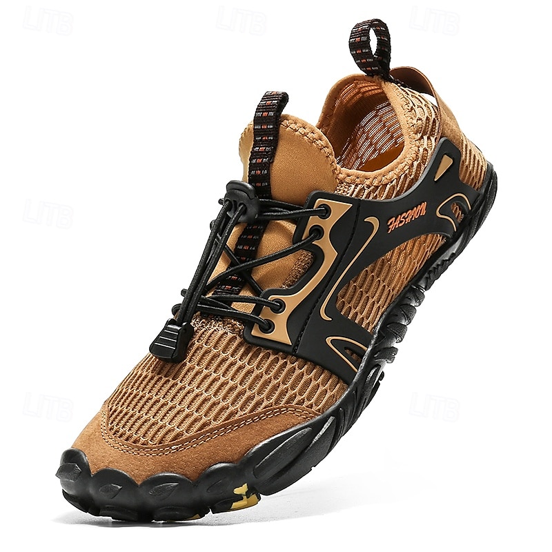 Voor heren Sneakers Rivierschoenen Canyoning Casual Dagelijks PU Leder Netstof Ademend Comfortabel Anti-slip Veters Zwart Bruin Groen Zomer Lente 2025 - $32.99 –P4