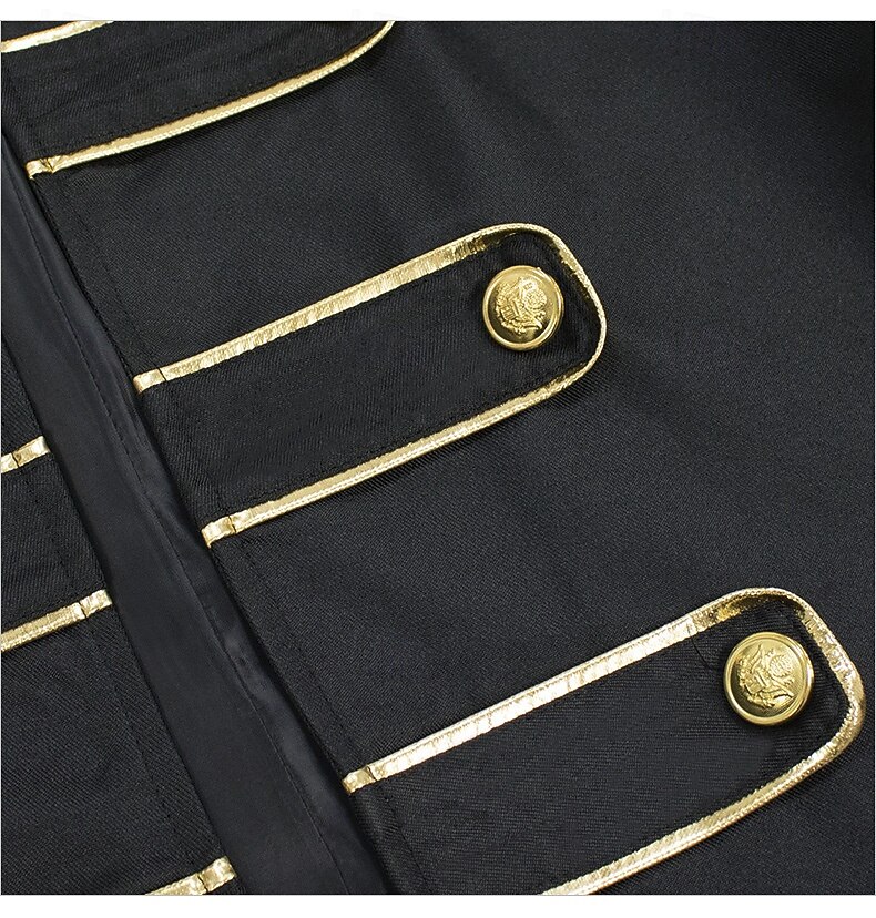 Punk și gotic Steampunk Stilul militar Geacă Îmbrăcăminte Exterior Brodat Costume de fancy Bărbați Regal Halloween Carnaval Performanță LARP Ren Faire Adulți 2026 - $39.99 –P6