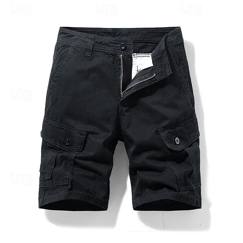 Per uomo Pantaloncini cargo Shorts Pantaloncini Estivi Multi-tasche Bottonato Tasca con Patta Semplice Comodità Indossabile Lunghezza al ginocchio All'aperto Sport Quotidiano Moda Casual Nero Blu del 2025 a $25.99 –P10