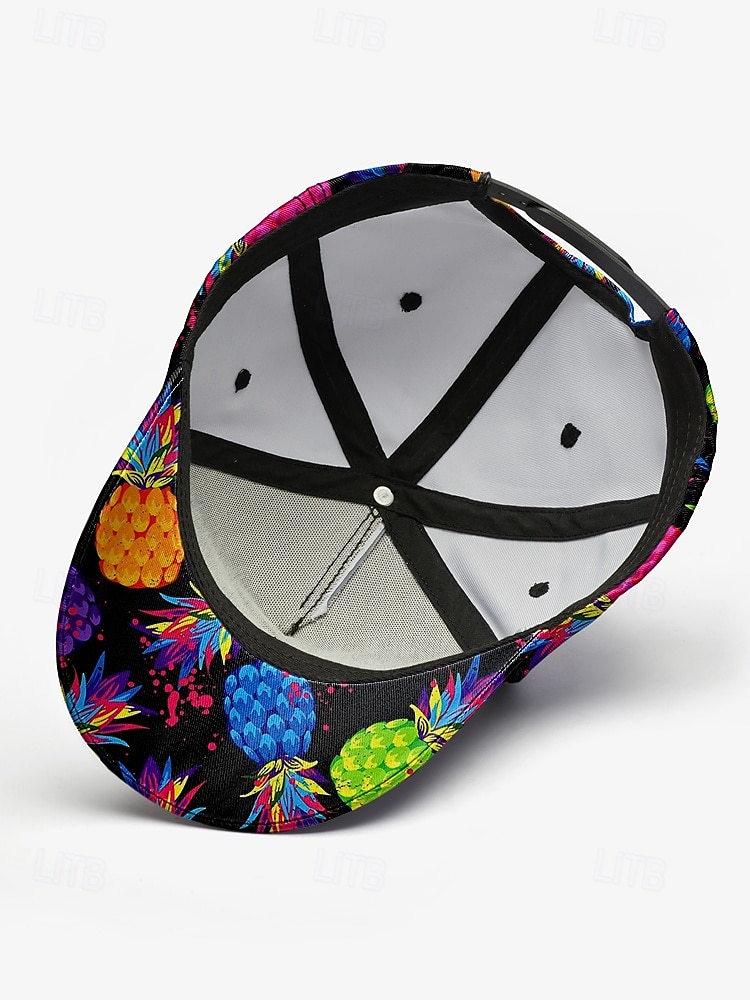 Casquette de baseball colorée à motif ananas et beignet pour homme - design décontracté et tendance, coupe ajustable, parfaite pour l'été et les activités de plein air de 2025 ? $14.99 –P7