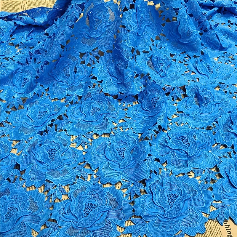 Robe Cocktail Colonne Jaune Bleue Élégante Robe Brodée Mariage Formelle Longueur Cheville Manches Courtes Col Montant Dentelle avec Fente de 2025 ? $151.99 –P3