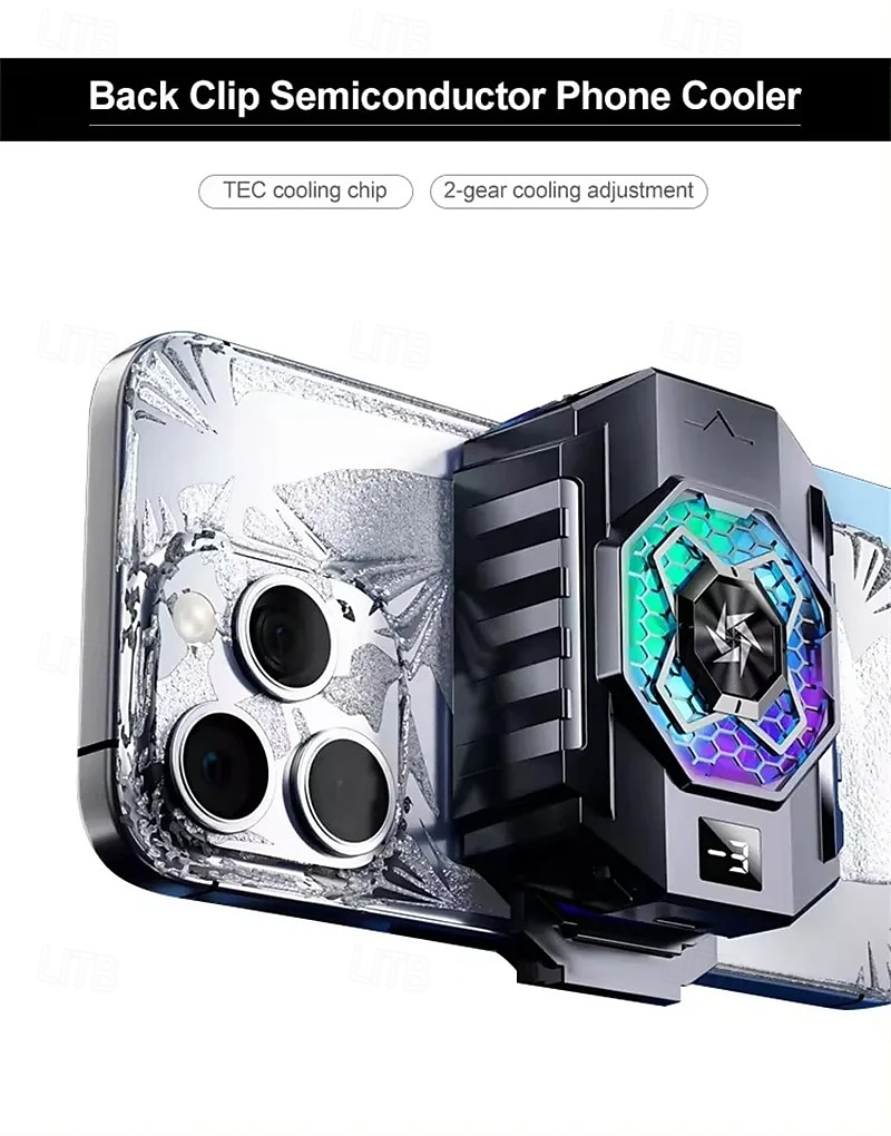 SL31 Mobile Phone Back Clip Cooler with TEC Semiconductor Cooling and LED Temperature Display for Gaming 2025 - $31.99 –P1
