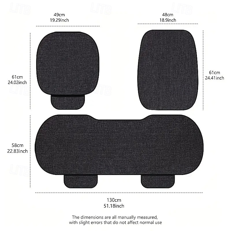High-Quality Linen Car Seat Cushion, Non-Slip, Dirt-Resistant, Comfortable, Machine Washable, All-Season, Universal Fit 2025 - $25.99 –P16