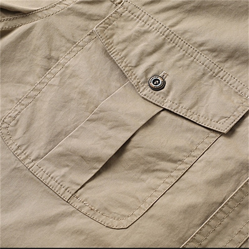 Per uomo Camicia Camicia Estiva Camicia casual Camicia con Bottoni Camicia cargo Blu Kaki Verde militare Beige Grigio Manica Corta Semplice Colletto a Camicia Vacanza Camicia hawaiana Tasca del 2025 a $32.99 –P4