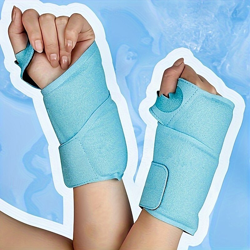 كمادات جل الثلج للمعصم، كمادات باردة قابلة لإعادة الاستخدام، كمادات ساخنة وباردة للاستخدام المنزلي والرياضة والأنشطة الخارجية. 2025 - $23.13 –P4