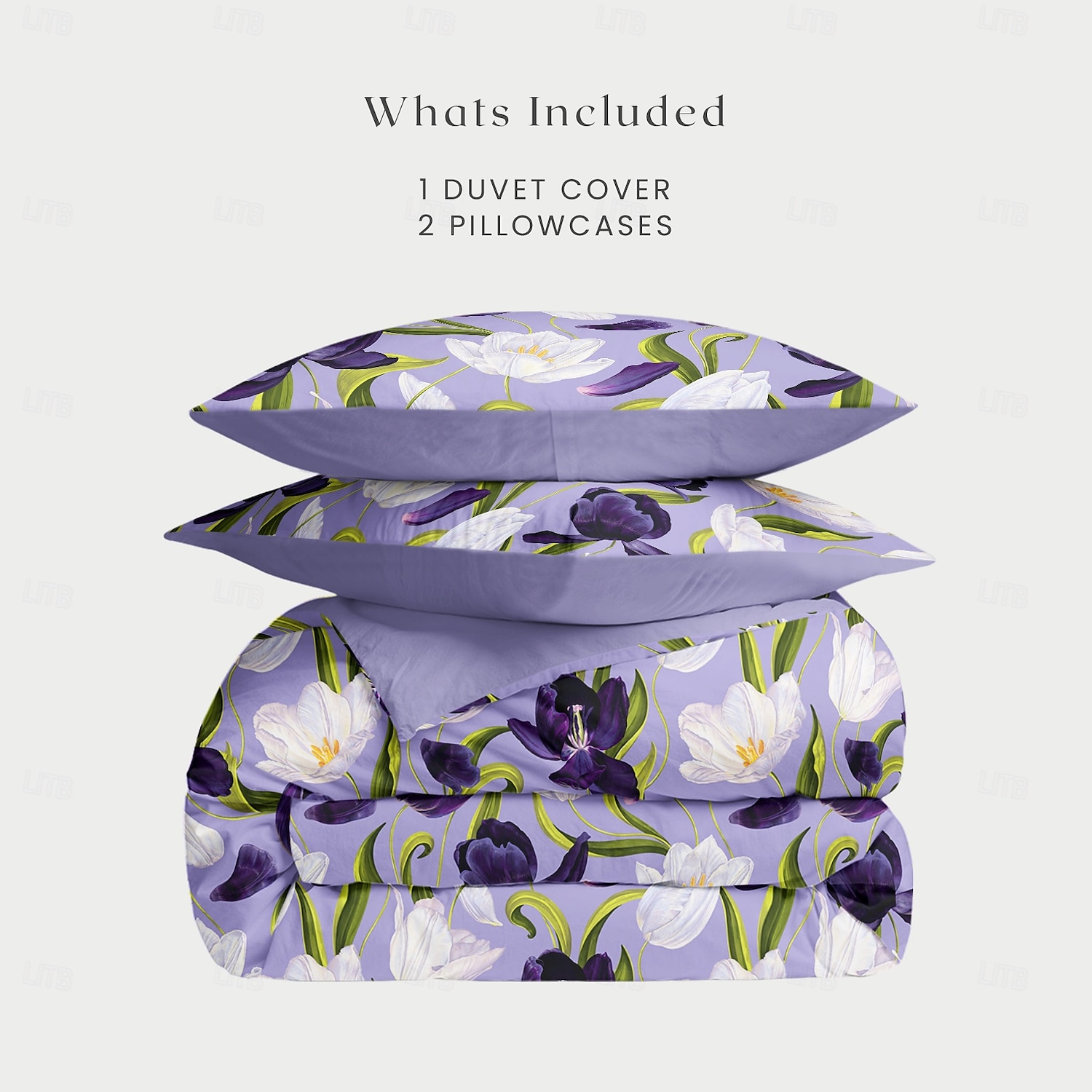 Blommor Duvet Set 100% Bomull Mjuk och Andningsbar Sängkläder Med Färgglada Blommor Lätt och Hållbar Täcke Bekväm för Alla Säsonger Lätt att Ta Hand Om 2025 - $60.99 –P4