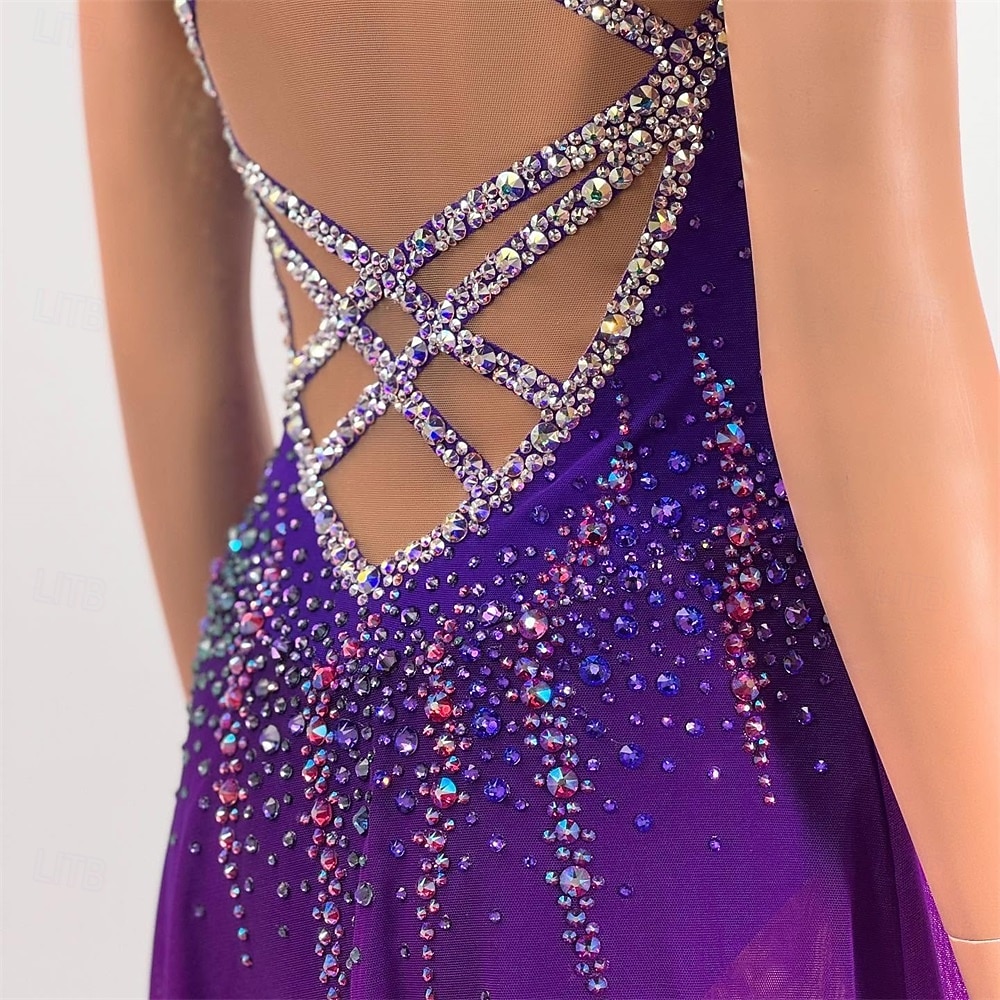 Abito da pattinaggio artistico Per donna Ragazze Pattinaggio sul ghiaccio Vestito Fucsia Foro per il pollice Orlo asimmetrico Rete Alta elasticità Allenamento Competizione Vestiti da pattinaggio sul del 2026 a $262.79 –P2