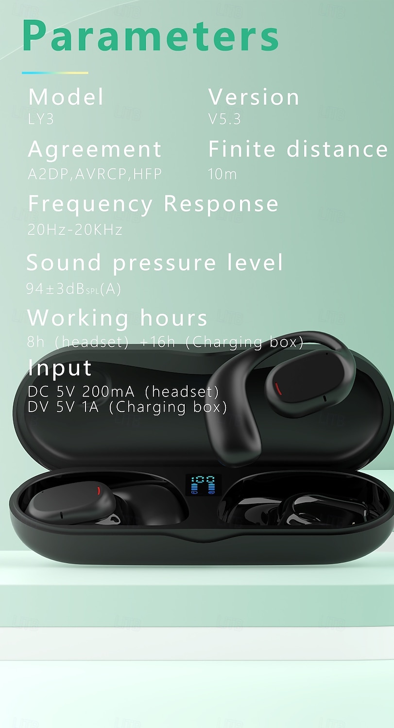 X29 Bluetooth 5.3 Hands-Free Headset Ear Hook Sports Hi-Fi with Charging Box for Fitness & Mobile Phones 2025 - $25.99 –P13