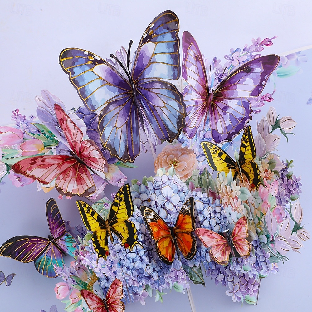 fluture 3d vibrant  & felicitare pop-up cu margarete cel mai bun cadou pentru mama, felicitare cu buchet de flori de ziua mamei, aprecierea profesorului, ziua de nastere, felicitare de multumire 2026 - $12.99 –P6
