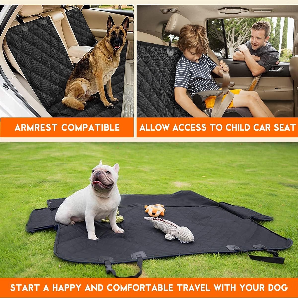 Capa para assento de carro para cachorro, capa para assento traseiro para cães, protetor de assento de carro para animais de estimação, capa à prova d'água para assento de carro, capa antiderrapante de 2025 por $33.99 –P5