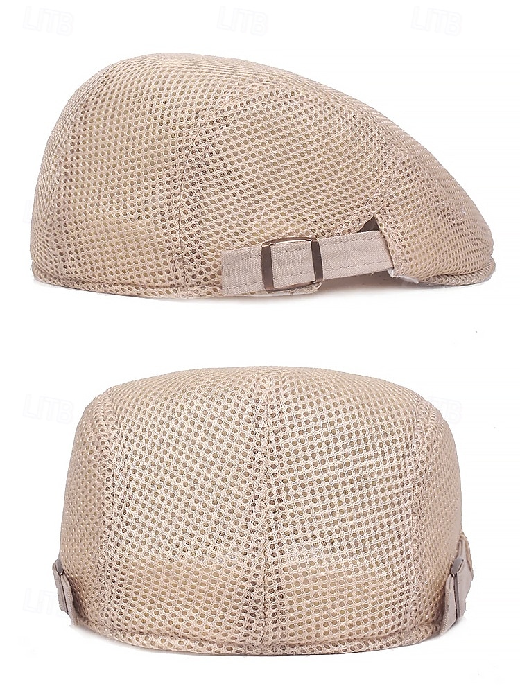 mäns casual mesh platt keps - lätt och andningsbar design med justerbara remmar, flera färger, moderiktig för utomhusaktiviteter, sport och dagligt slitage 2025 - $11.99 –P4