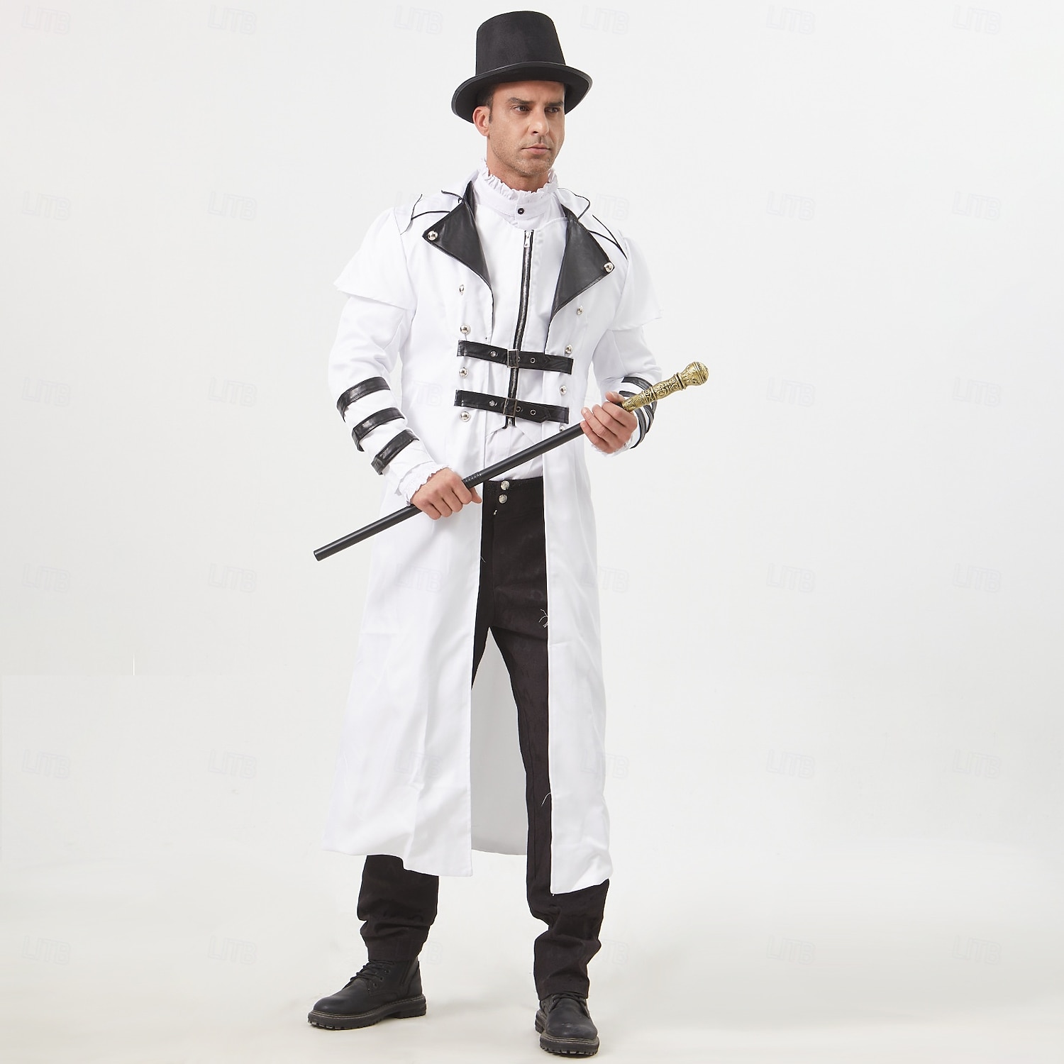 Punk és gótika Viktorijanski Steampunk Kabát Szerepjáték Jelmezek Ruházat Vámpírok Férfi Mindszentek napja Farsang LARP Ren Faire Felnőttek Kabát 2025 - $61.99 –P16