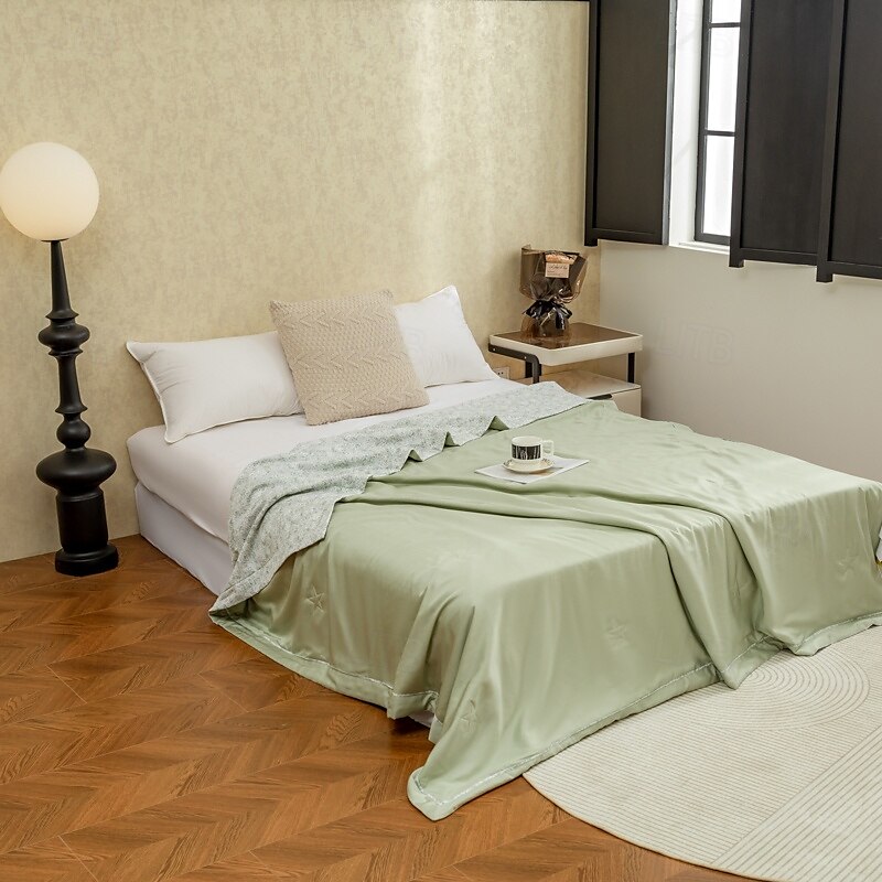 Colcha de Verão Resfriante Respirável Edredom Leve para Dorminhocos Calorosos para Manter Fresco para Suores Noturnos Azul Verde Amarelo de 2025 por $59.99 –P8