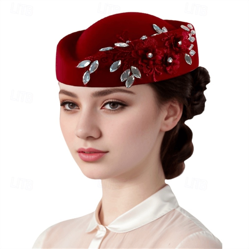 אביזר לשיער פּוֹלִיאֶסטֶר חתונה מסיבת ערב אלגנטית חתונה עם פרח כיסוי ראש כיסוי ראש 2025 - $22.99 –P3