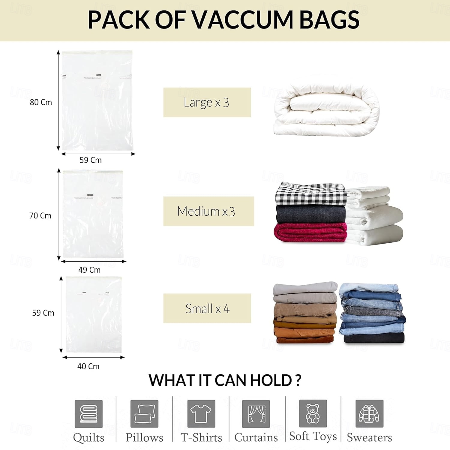 Lot de 10 sacs de rangement sous vide de voyage avec pompe à main, sacs de compression compacts pour vêtements, couvertures, couettes, sacs d'emballage pour bagages et valises, sacs ziplock réutilisables de 2025 ? $35.99 –P1