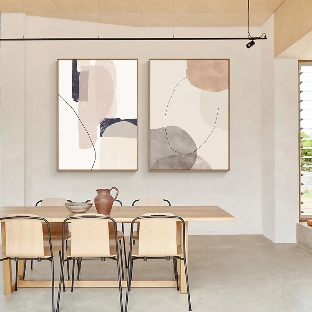 Ölgemälde handgemaltes abstraktes Ölgemälde Wabi Sabi Wandkunst 2er-Set beige abstrakte Malerei auf Leinwand ein Paar beige Textur Gemälde Wandkunst neutrale abstrakte Malerei Wandkunst Boho 2025 - $82.99 –P5