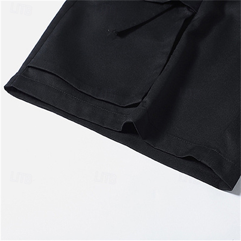 Herren Cargo-Shorts Shorts Sommershorts Kordelzug Elastischer Bund Reißverschlusstasche Einfach Komfort tragbar Knielang Outdoor Sport Täglich Mode Lässig Schwarz Armeegrün 2025 - $16.49 –P8