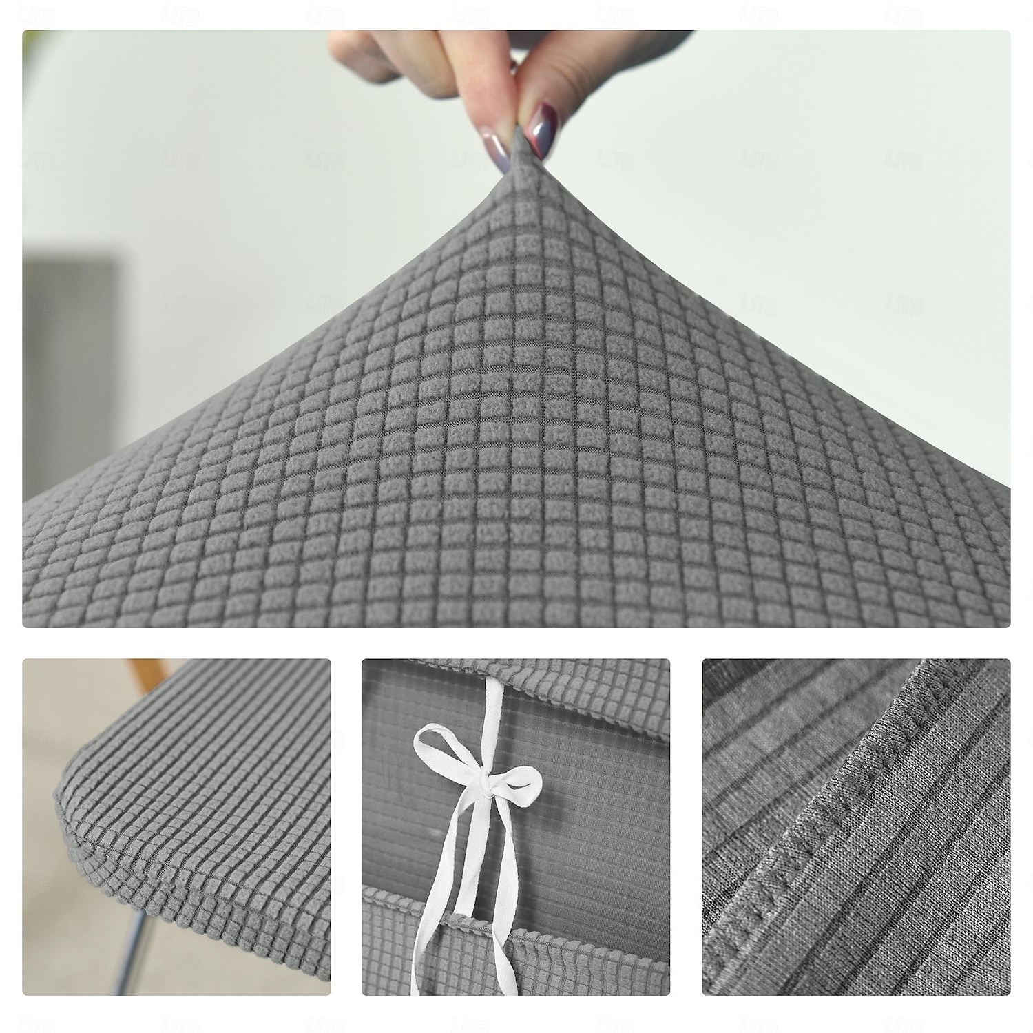 Coprisedia pieghevole in jacquard da 2 pezzi/set: elegante e resistente, per uno stile e una protezione migliori, perfetto per pranzi o eventi. del 2025 a $23.99 –P4