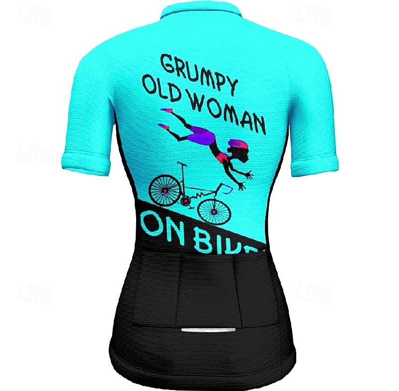 Damskie Koszulka rowerowa Graficzny Litery i cyfry Krótki rękaw Rower Tee Tshirt Dżersej z 3 tylnymi kieszeniami Kolarstwo górskie Szybkie wysychanie Anatomiczny kształt Odprowadzające wilgo 2026 - $23.99 –P2