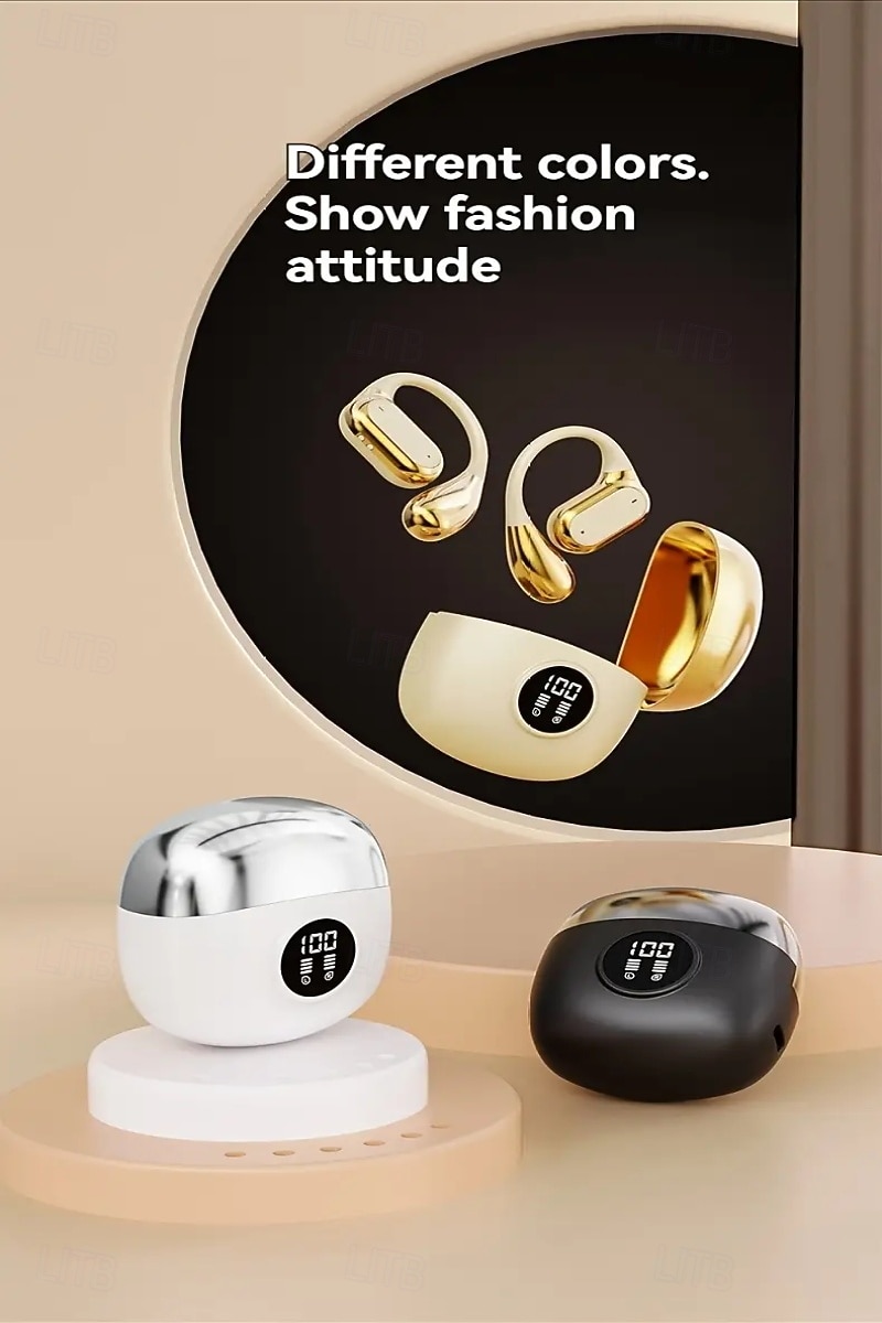 2025年 Q17 トゥルーワイヤレスイヤフォン Bluetooth 5.3 イヤーフック TWSヘッドフォン LEDディスプレイ 長いバッテリーライフ 旅行＆サイクリング用  コレクション – $13.99 –P6