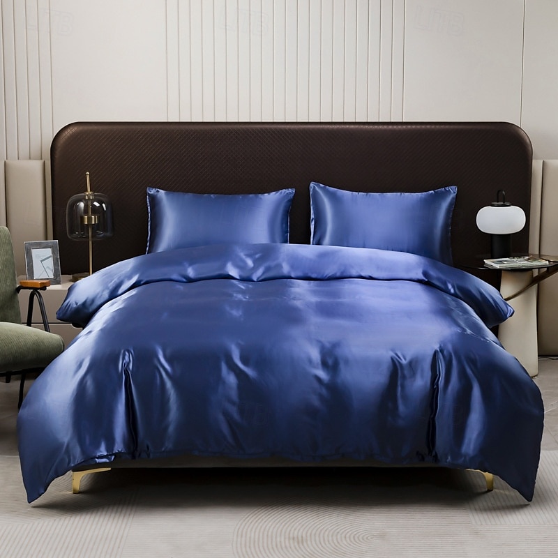 Ensemble de draps en soie glacée imitation satinée Trois ou quatre pièces de 2025 ? $30.99 –P4