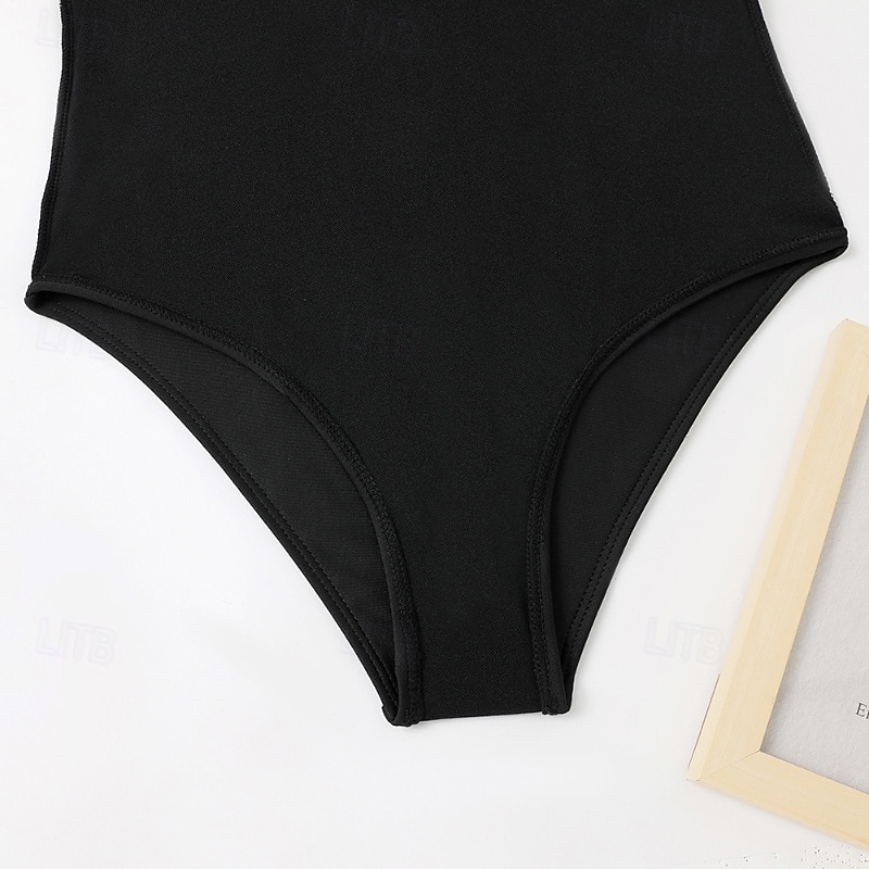 Dam Badkläder En bit Baddräkt Lappverk Hawaiisk Standkläder Randig V-slits Ärmlös Baddräkter 2025 - $23.99 –P7
