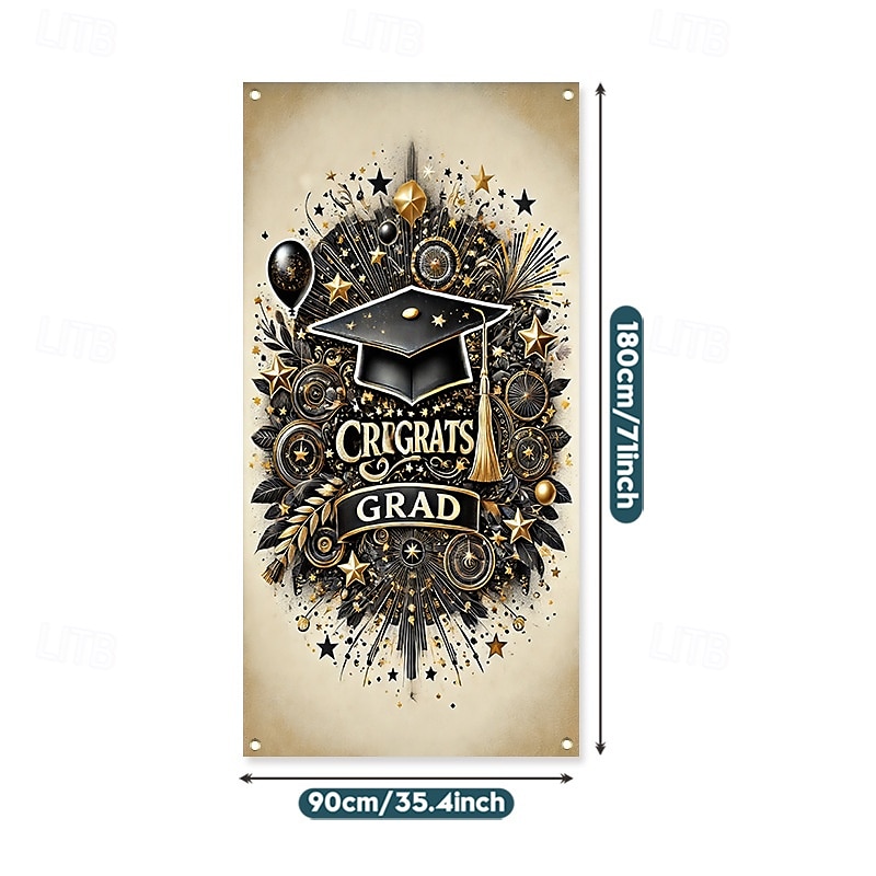 Graduation Door Decorations Door Covers Door Tapestry Door Curtain Decoration Backdrop Indoor/Outdoor Door Banner for Front Door School Office 2025 - $19.99 –P7