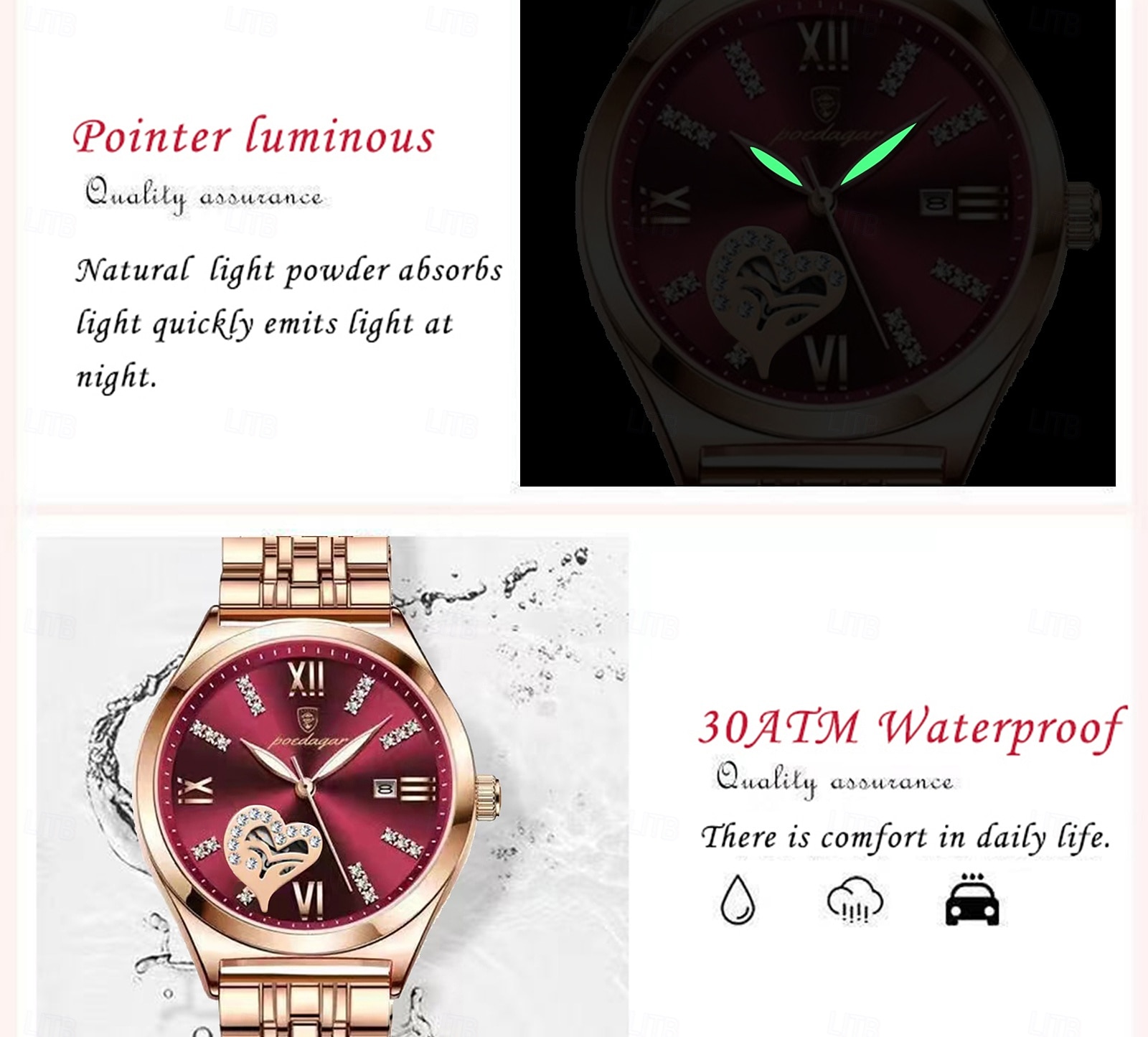 Women Quartz Watch Wrist Watch Retro Vintage Luminous Calendar Waterproof Stainless Steel Strap Watch 2025 - $38.99 –P9