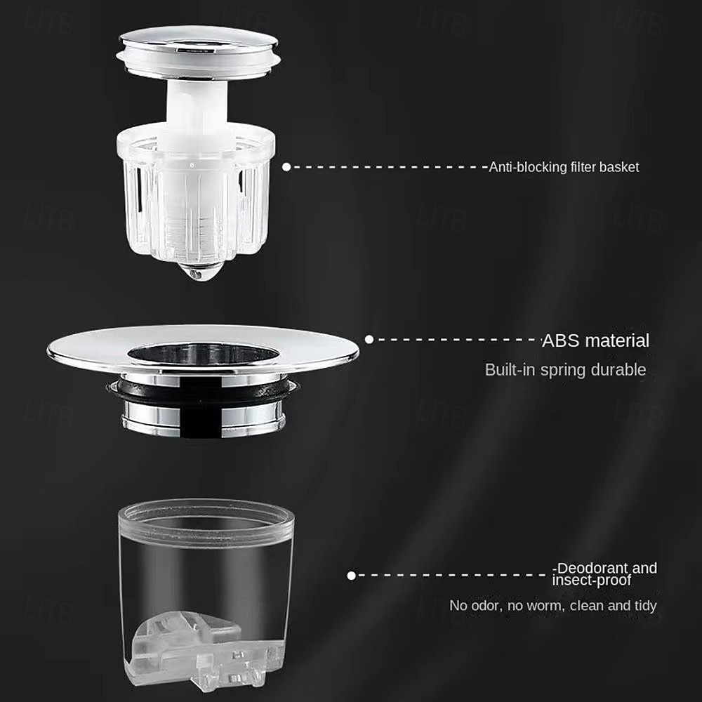Universal Basin Pop-up Drain Filter Wash Basin Hair Sink Strainer Kitchen Bathtub Stopper Shower Plug Bathroom Tool 2026 - $9.99 –P4