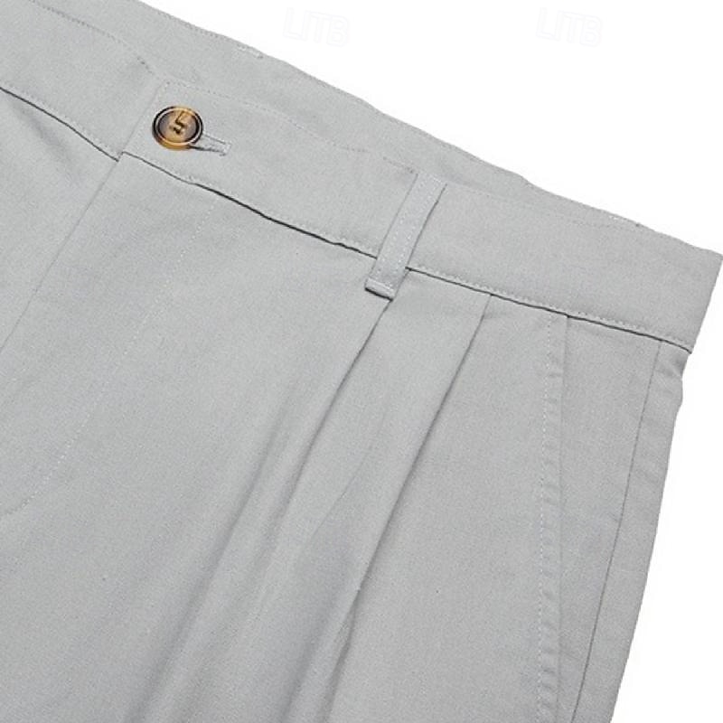 Per uomo Pantaloni di Lino Pantaloni Pantaloni Eleganti Pantaloni Estivi Pantaloni Larghi Tasca Frontale Gamba Dritta Semplice Comodità Traspirante Lunghezza intera Affari Quotidiano Ferie Vacanza del 2026 a $29.99 –P13