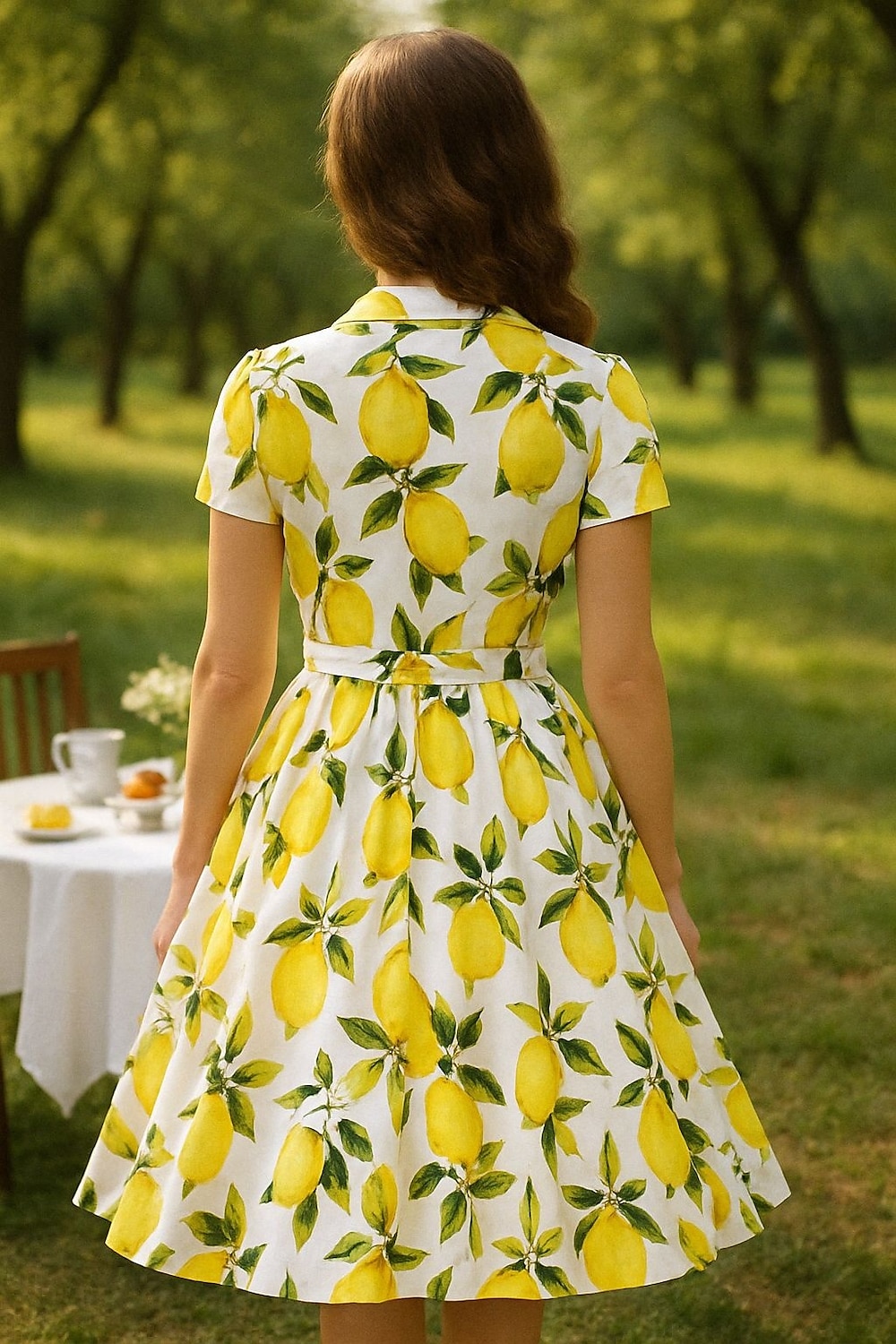 retro vintage 1950-es évek vakációs ruha flare ruha női jelmez vintage cosplay alkalmi mindennapi rövid ujjú ruha maskara 2025 - $54.99 –P4