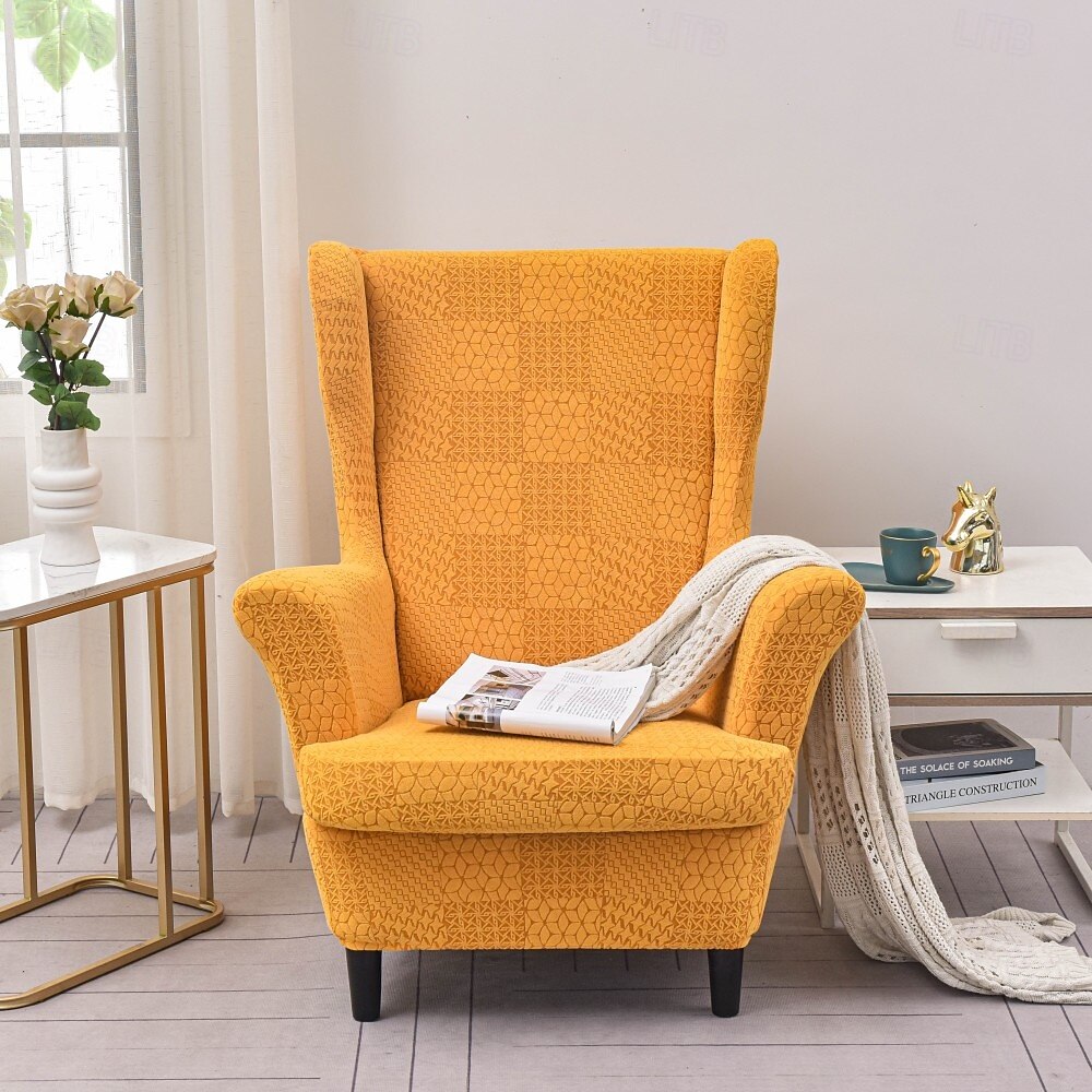 Copertura per poltrona a orecchioni Geometrico Stampato e jacquard Poliestere Copriletto del 2025 a $37.99 –P3