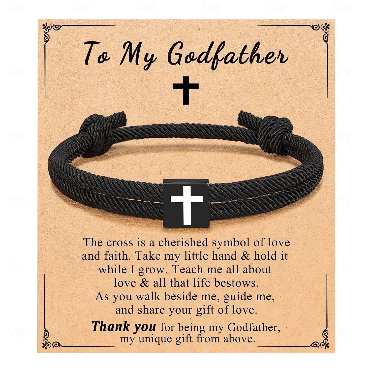 2 PC Cross Braided Rope Bracelet for Men Boys Christmas Valentines Graduation Easter Christian Baptism Gifts Couple 2025 - $12.99 –P8