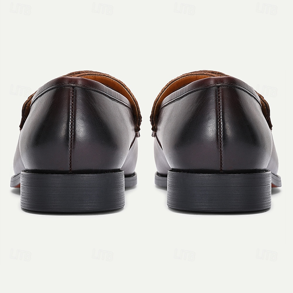 Chaussures Kentucky Derby pour hommes - Chaussures habillées en cuir marron de qualité supérieure avec motif crocodile pour le Kentucky Derby et les occasions formelles de 2025 ? $109.99 –P4