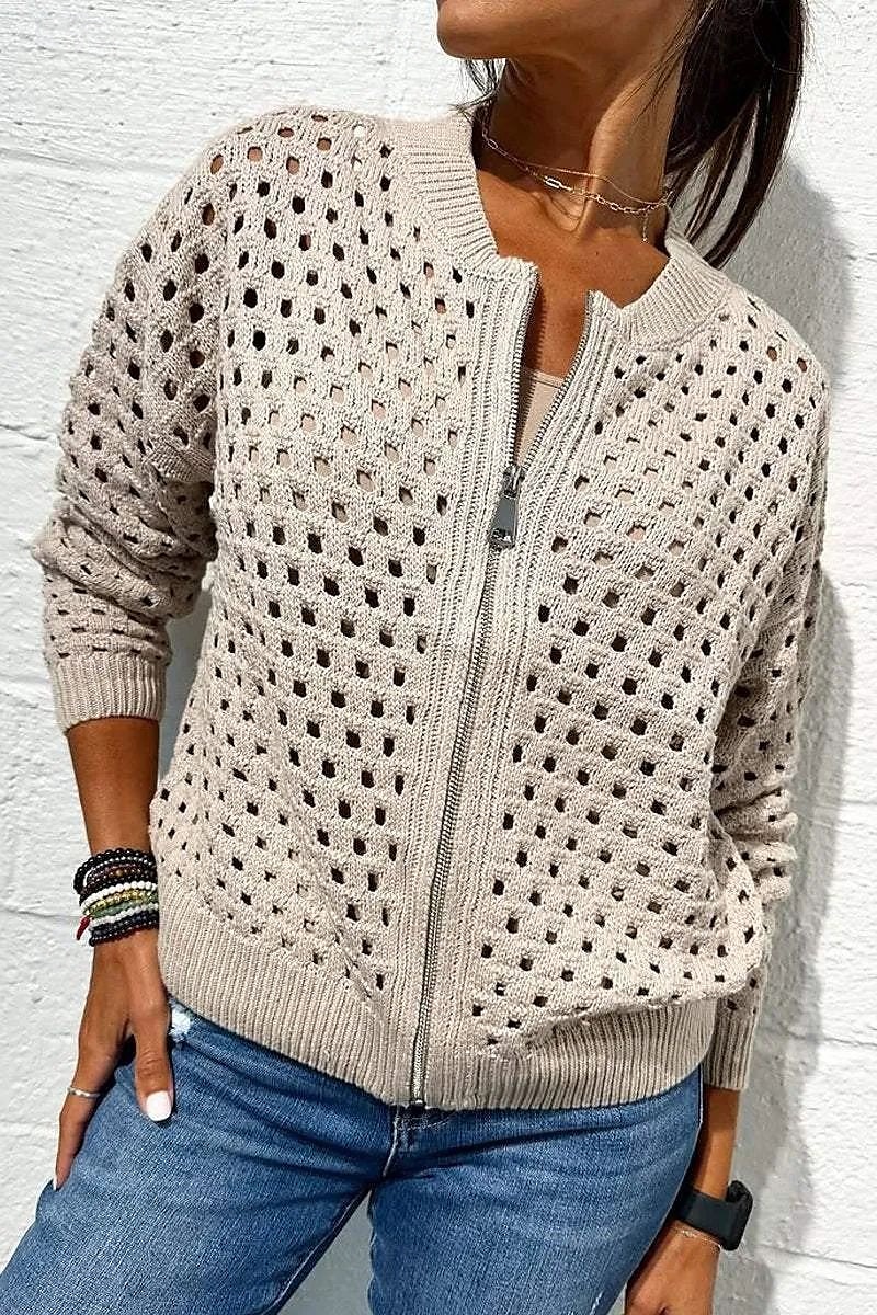 Damen Bluse Einfach Basic Modern Langarm Rundhalsausschnitt Normale Oberteile Täglich Ferien Ausgehen Reißverschluss Schwarz Weiß Rosa Wein Armeegrün Sommer 2025 - $35.99 –P5