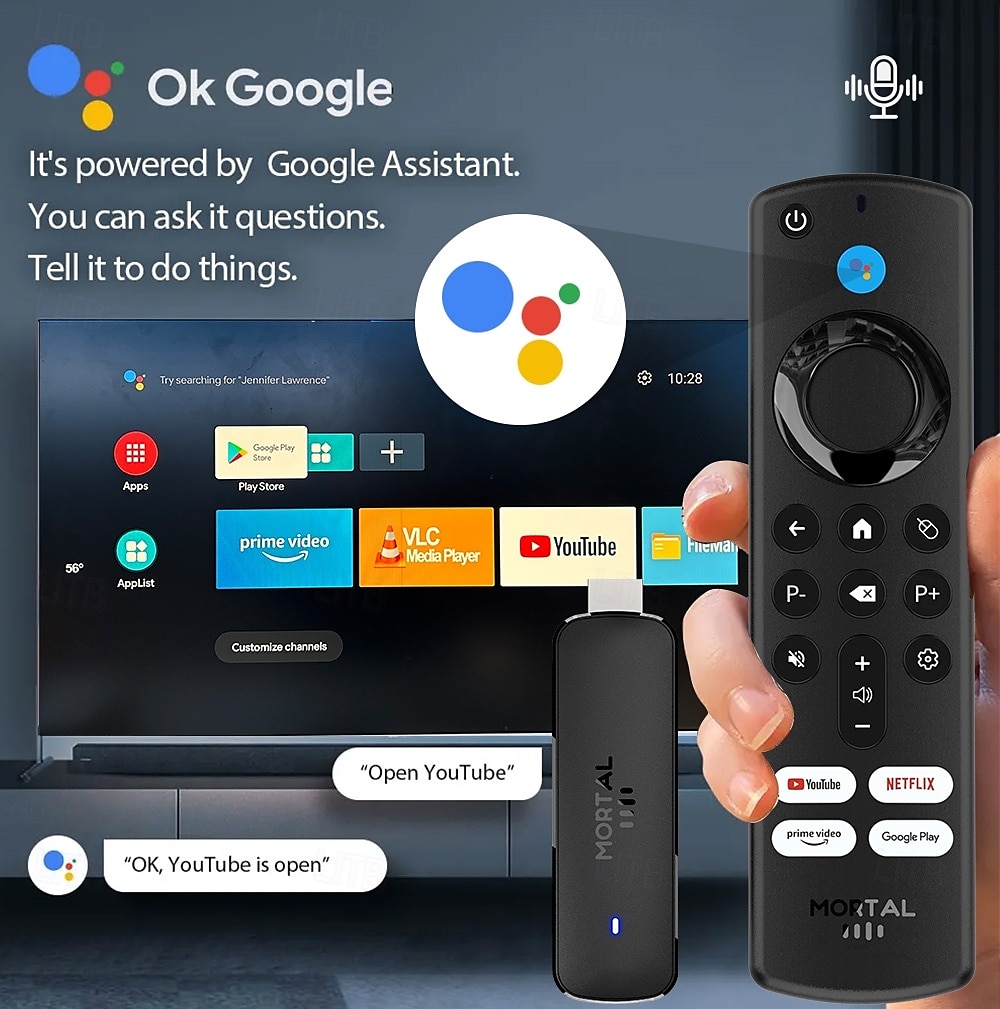 Android 14 Smart TV Stick 4K HDR10 Voice Remote Dual Band WiFi Bluetooth H313 Streaming Media Player 2025 - $63.99 –P7