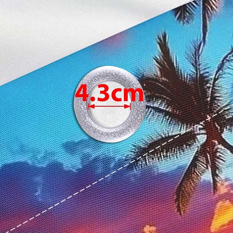 Waterproof Outdoor Curtain Privacy, Sliding Patio Curtain Drapes, Pergola Curtains Grommet 3D Ocean Beach Landscape For Gazebo, Balcony, Porch, Party, 1 Panel 2025 - $34.99 –P5