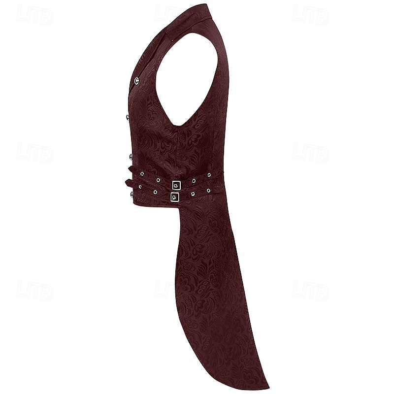 Punk og gotisk Victoriansk Steampunk سترة vest Prins Vampyrer Dobbeltkneppet Jacquardvevnad Herre Royal Halloween Karneval Ytelse LARP Ren Faire Voksne Vest Alle årstider 2025 - $36.99 –P15