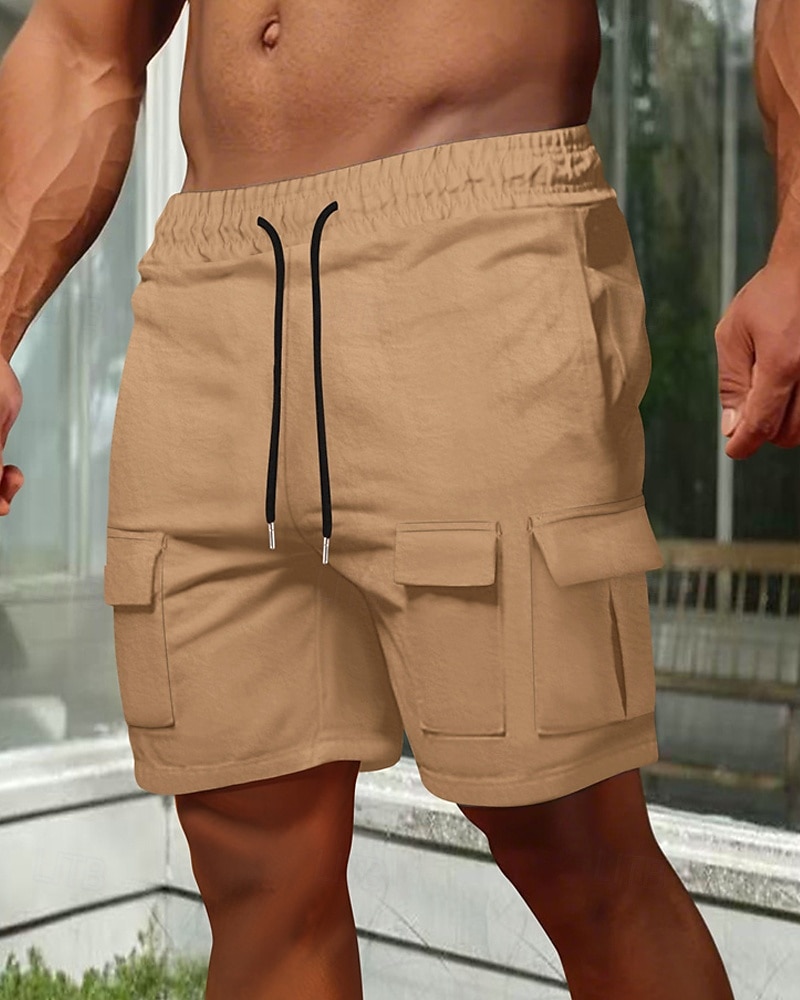 Per uomo Pantaloncini cargo Shorts Pantaloncini Estivi Coulisse Elastico in vita Multi-tasche Semplice Comodità Indossabile Lunghezza al ginocchio All'aperto Sport Quotidiano Moda Casual Nero Marrone del 2025 a $21.99 –P1
