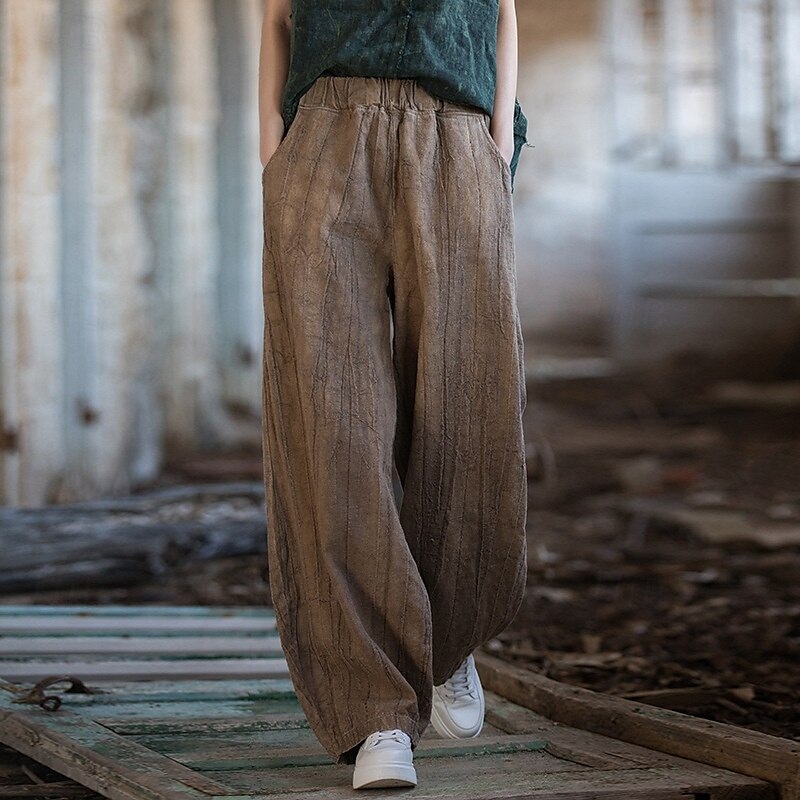 Per donna Pantaloni in cotone e lino Pantaloni Eleganti Moda Streetwear Lunghezza intera Naturale Tinta a nodi Tasca Elastico in vita Comodo All'aperto Confortevole All'aperto Vacanza Abbigliamento del 2025 a $48.99 –P3