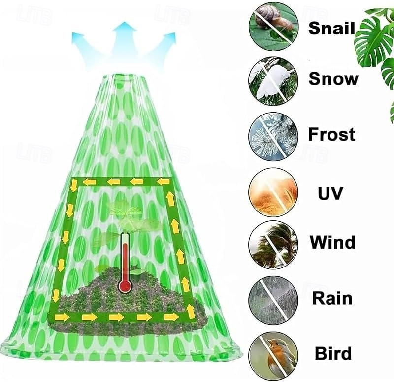 10/20/30 PCS Clear Garden Cloche for Plants, Plant Covers Protectors, Reusable Bell Plant Cover, Multifunctional Plant Covers Plant, Protect Plants from Birds, Animals, Frost, Freeze Weather 2026 - $22.19 –P3