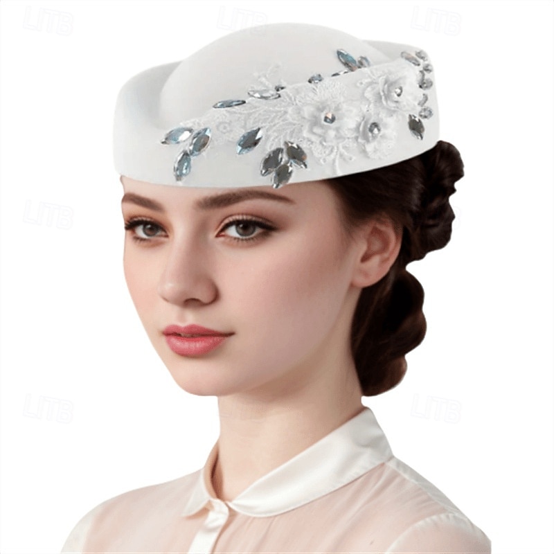 אביזר לשיער פּוֹלִיאֶסטֶר חתונה מסיבת ערב אלגנטית חתונה עם פרח כיסוי ראש כיסוי ראש 2025 - $22.99 –P4